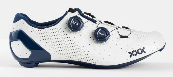 BONTRAGER XXX ROAD SHOE WHITE/NAVY – O'Mara Cycles