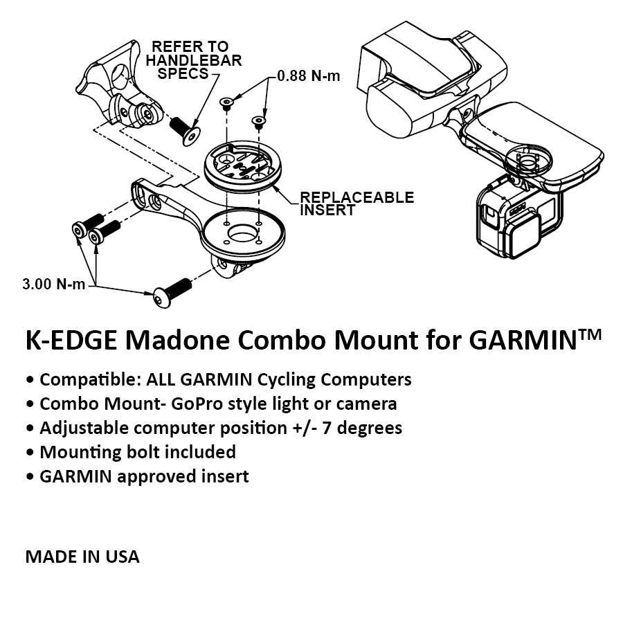 K-EDGE GARMIN MADONE COMBO MOUNT