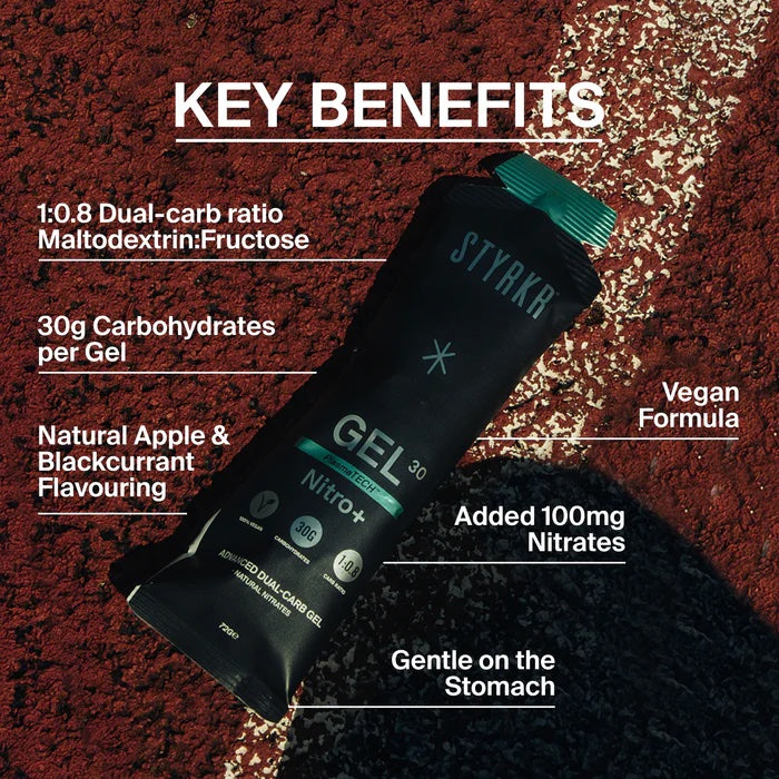 STYRKR GEL30 NITRO DUAL-CARB ENERGY GEL