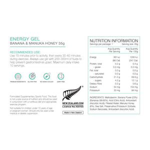 PURE ENERGY GEL 35G BANANA MANUKA HONEY
