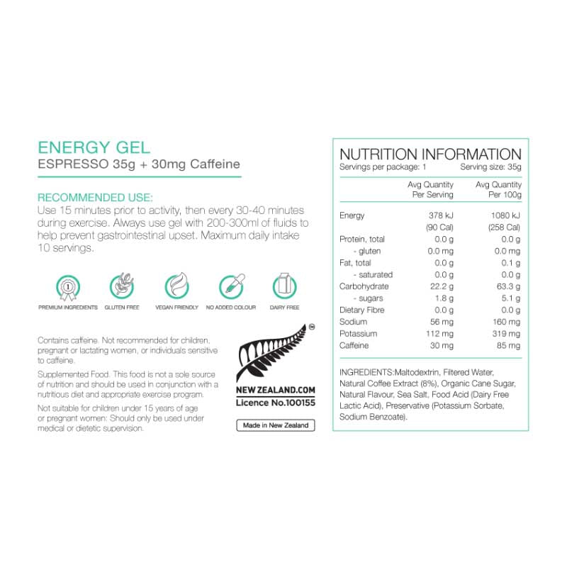 PURE ENERGY GEL 35G ESSPRESSO