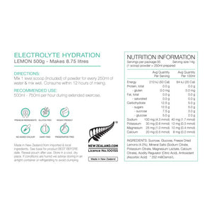 PURE ELECTROLYTE HYDRATION LEMON 500G