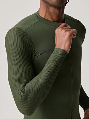 MAAP EVADE PRO BASE LONG SLEEVE BRONZE GREEN