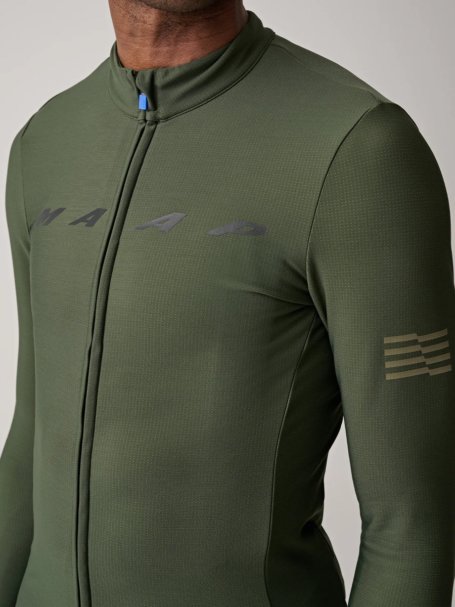 MAAP EVADE THERMAL LONG SLEEVE JERSEY BRONZE GREEN