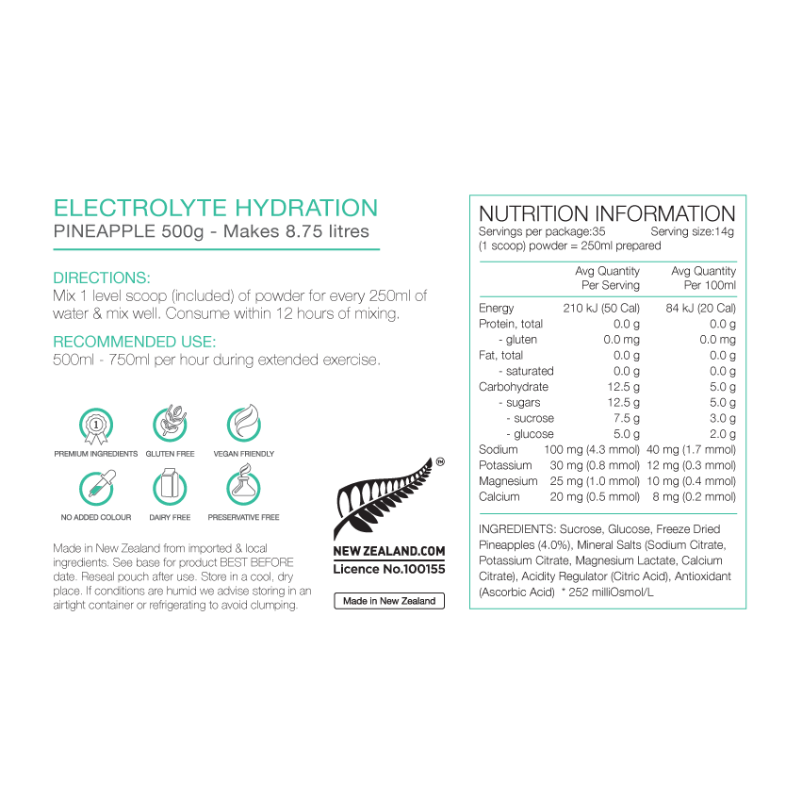 PURE ELECTROLYTE HYDRATION PINEAPPLE 42G