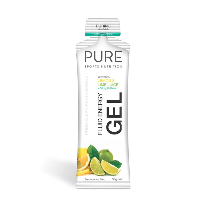 PURE FLUID ENERGY GEL 50G LEMON LIME CAFFINE