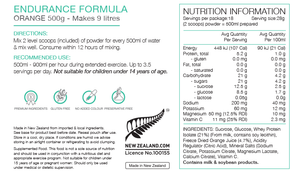 PURE ENDURANCE FORMULA ORANGE 500G