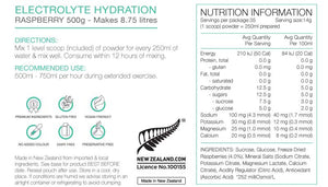 PURE ELECTROLYTE HYDRATION RASPBERRY 500G