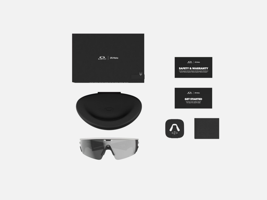 OAKLEY META VANGUARD (PRIZM BLACK LENSES, WHITE FRAME)