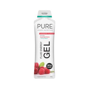 PURE FLUID ENERGY GEL 50G RASPBERRY CAFFINE