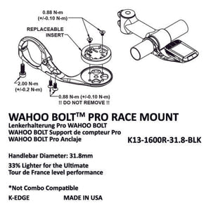 K-EDGE WAHOO BOLT RACE MOUNT