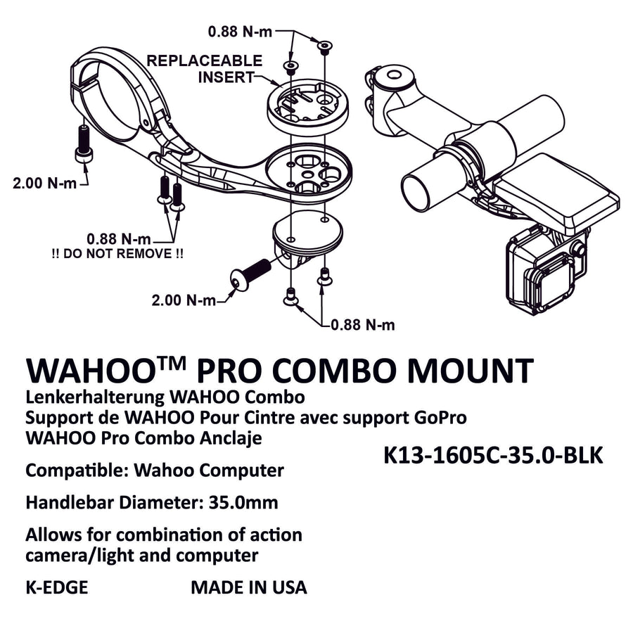 K-EDGE WAHOO XL COMBO MOUNT